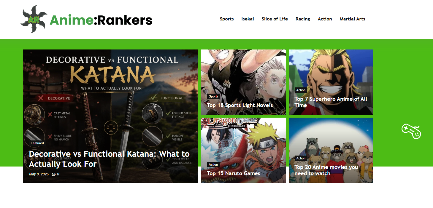 Anime Rankers website