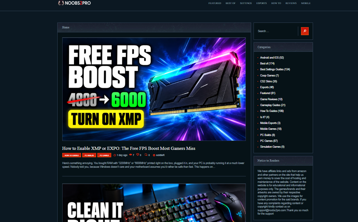 Noobs2Pro website