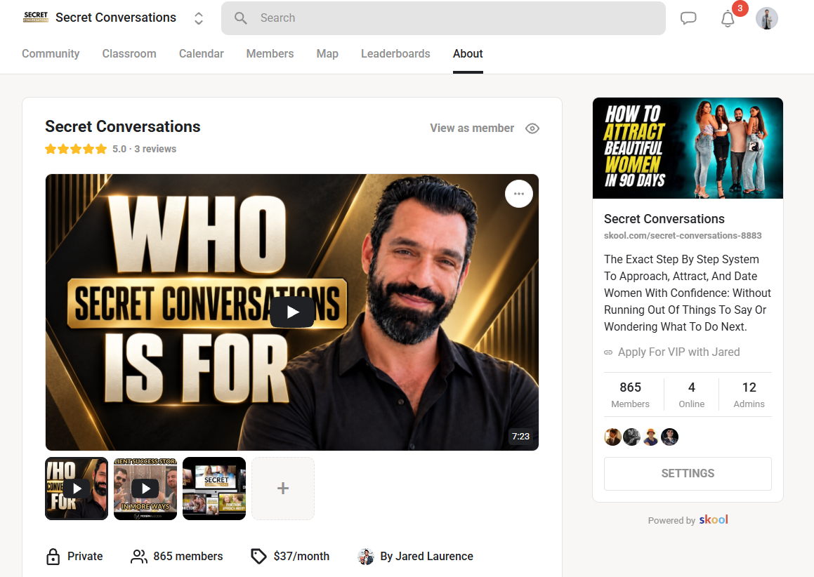 Secret Conversations Skool community by Modern Success