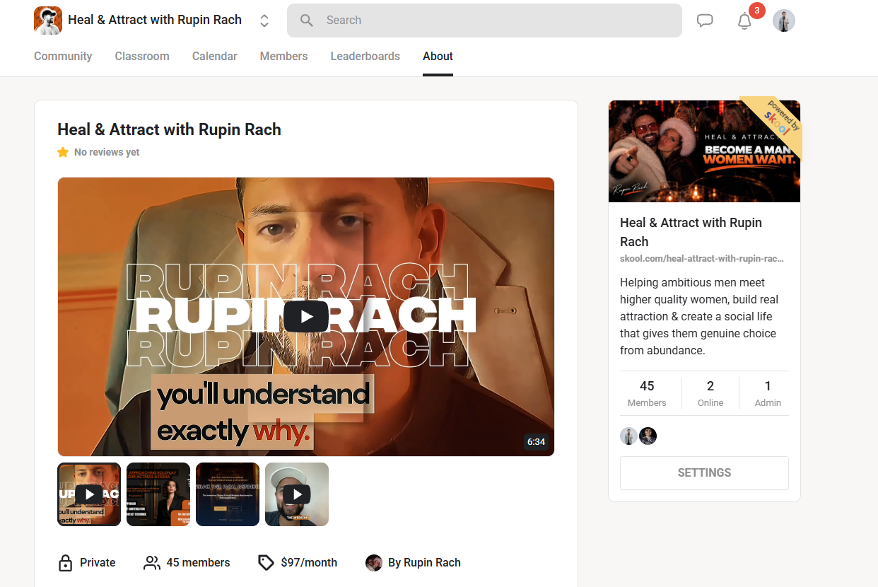 Heal and Attract Skool community by Rupin Rach